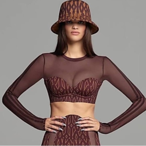 NWT Adidas X Ivy Park Monogram Crop Top Size: M - Picture 2 of 6